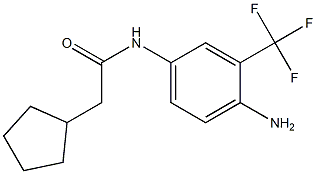 N-[4-amino-3-(trifluoromethyl)phenyl]-2-cyclopentylacetamide Structure