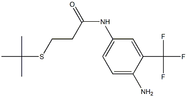 N-[4-amino-3-(trifluoromethyl)phenyl]-3-(tert-butylsulfanyl)propanamide Struktur