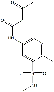 N-[4-methyl-3-(methylsulfamoyl)phenyl]-3-oxobutanamide,,结构式