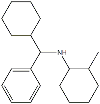 N-[cyclohexyl(phenyl)methyl]-2-methylcyclohexan-1-amine 化学構造式