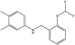 N-{[2-(difluoromethoxy)phenyl]methyl}-3,4-dimethylaniline,,结构式