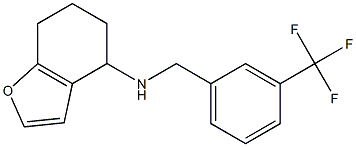 N-{[3-(trifluoromethyl)phenyl]methyl}-4,5,6,7-tetrahydro-1-benzofuran-4-amine 化学構造式