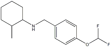 N-{[4-(difluoromethoxy)phenyl]methyl}-2-methylcyclohexan-1-amine 化学構造式