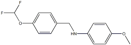 N-{[4-(difluoromethoxy)phenyl]methyl}-4-methoxyaniline,,结构式