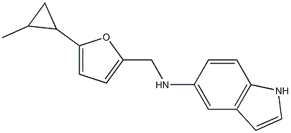 N-{[5-(2-methylcyclopropyl)furan-2-yl]methyl}-1H-indol-5-amine,,结构式