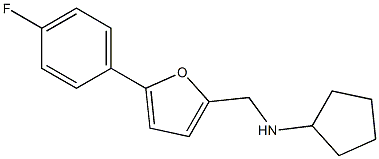 N-{[5-(4-fluorophenyl)furan-2-yl]methyl}cyclopentanamine,,结构式