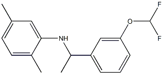N-{1-[3-(difluoromethoxy)phenyl]ethyl}-2,5-dimethylaniline Struktur