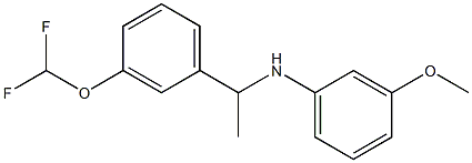N-{1-[3-(difluoromethoxy)phenyl]ethyl}-3-methoxyaniline Struktur