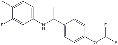 N-{1-[4-(difluoromethoxy)phenyl]ethyl}-3-fluoro-4-methylaniline Struktur