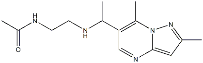 N-{2-[(1-{2,7-dimethylpyrazolo[1,5-a]pyrimidin-6-yl}ethyl)amino]ethyl}acetamide Struktur