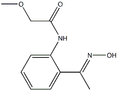 N-{2-[(1E)-N-hydroxyethanimidoyl]phenyl}-2-methoxyacetamide 化学構造式