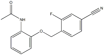 N-{2-[(4-cyano-2-fluorobenzyl)oxy]phenyl}acetamide 结构式