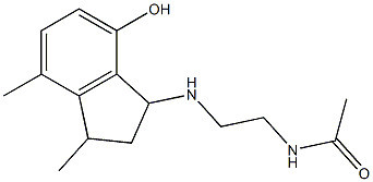 N-{2-[(7-hydroxy-3,4-dimethyl-2,3-dihydro-1H-inden-1-yl)amino]ethyl}acetamide Structure