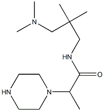 N-{2-[(dimethylamino)methyl]-2-methylpropyl}-2-(piperazin-1-yl)propanamide Structure