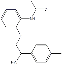 N-{2-[2-amino-2-(4-methylphenyl)ethoxy]phenyl}acetamide 化学構造式