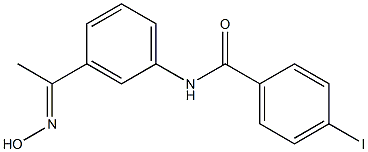 N-{3-[1-(hydroxyimino)ethyl]phenyl}-4-iodobenzamide,,结构式