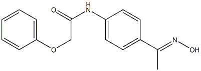 N-{4-[(1E)-N-hydroxyethanimidoyl]phenyl}-2-phenoxyacetamide Struktur