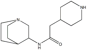 N-1-azabicyclo[2.2.2]oct-3-yl-2-piperidin-4-ylacetamide Struktur