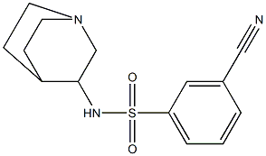 N-1-azabicyclo[2.2.2]oct-3-yl-3-cyanobenzenesulfonamide 化学構造式