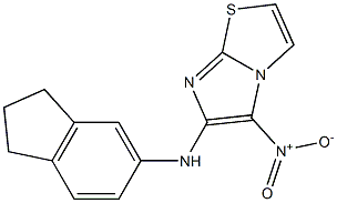 N-2,3-dihydro-1H-inden-5-yl-5-nitroimidazo[2,1-b][1,3]thiazol-6-amine Structure