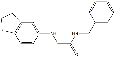 N-benzyl-2-(2,3-dihydro-1H-inden-5-ylamino)acetamide 化学構造式