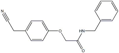 N-benzyl-2-[4-(cyanomethyl)phenoxy]acetamide Struktur