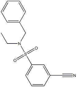 N-benzyl-3-cyano-N-ethylbenzene-1-sulfonamide 化学構造式
