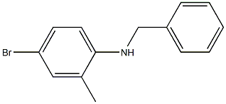 N-benzyl-4-bromo-2-methylaniline 化学構造式