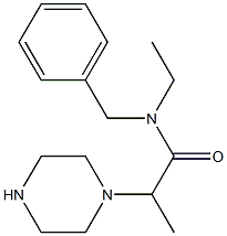 N-benzyl-N-ethyl-2-(piperazin-1-yl)propanamide Structure