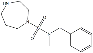 N-benzyl-N-methyl-1,4-diazepane-1-sulfonamide 化学構造式