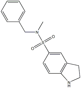 N-benzyl-N-methyl-2,3-dihydro-1H-indole-5-sulfonamide Structure