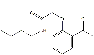 N-butyl-2-(2-acetylphenoxy)propanamide Structure