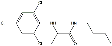 N-butyl-2-[(2,4,6-trichlorophenyl)amino]propanamide Structure