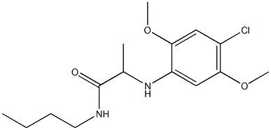 N-butyl-2-[(4-chloro-2,5-dimethoxyphenyl)amino]propanamide Struktur