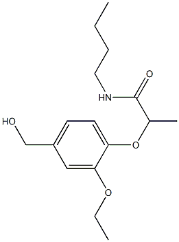 N-butyl-2-[2-ethoxy-4-(hydroxymethyl)phenoxy]propanamide Struktur