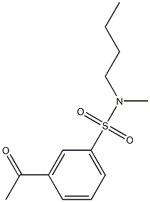 N-butyl-3-acetyl-N-methylbenzene-1-sulfonamide,,结构式