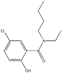 N-butyl-5-chloro-N-ethyl-2-hydroxybenzamide 化学構造式