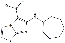 N-cycloheptyl-5-nitroimidazo[2,1-b][1,3]thiazol-6-amine,,结构式