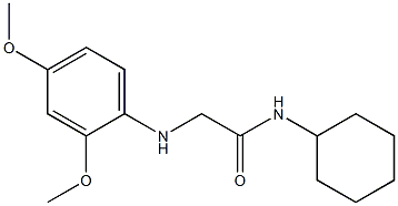 N-cyclohexyl-2-[(2,4-dimethoxyphenyl)amino]acetamide 结构式