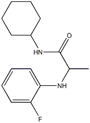 N-cyclohexyl-2-[(2-fluorophenyl)amino]propanamide Struktur