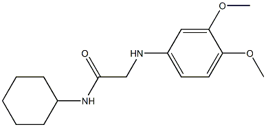 N-cyclohexyl-2-[(3,4-dimethoxyphenyl)amino]acetamide 化学構造式
