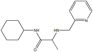 N-cyclohexyl-2-[(pyridin-2-ylmethyl)amino]propanamide 结构式