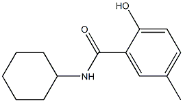 N-cyclohexyl-2-hydroxy-5-methylbenzamide 结构式