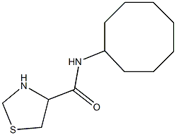 N-cyclooctyl-1,3-thiazolidine-4-carboxamide 化学構造式