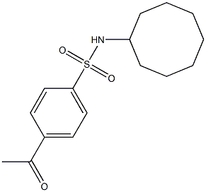 N-cyclooctyl-4-acetylbenzene-1-sulfonamide,,结构式