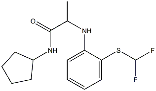 N-cyclopentyl-2-({2-[(difluoromethyl)sulfanyl]phenyl}amino)propanamide Struktur