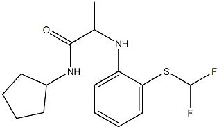 N-cyclopentyl-2-({2-[(difluoromethyl)sulfanyl]phenyl}amino)propanamide