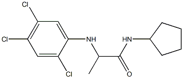 N-cyclopentyl-2-[(2,4,5-trichlorophenyl)amino]propanamide Structure