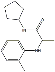 N-cyclopentyl-2-[(2-methylphenyl)amino]propanamide 结构式