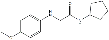 N-cyclopentyl-2-[(4-methoxyphenyl)amino]acetamide 结构式